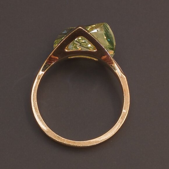 Neon-Lens Spinel Ring | 14 k Gold | Strellman's, c. 1960s - Picture 7 of 14